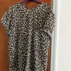 Cheetah Print Blouse